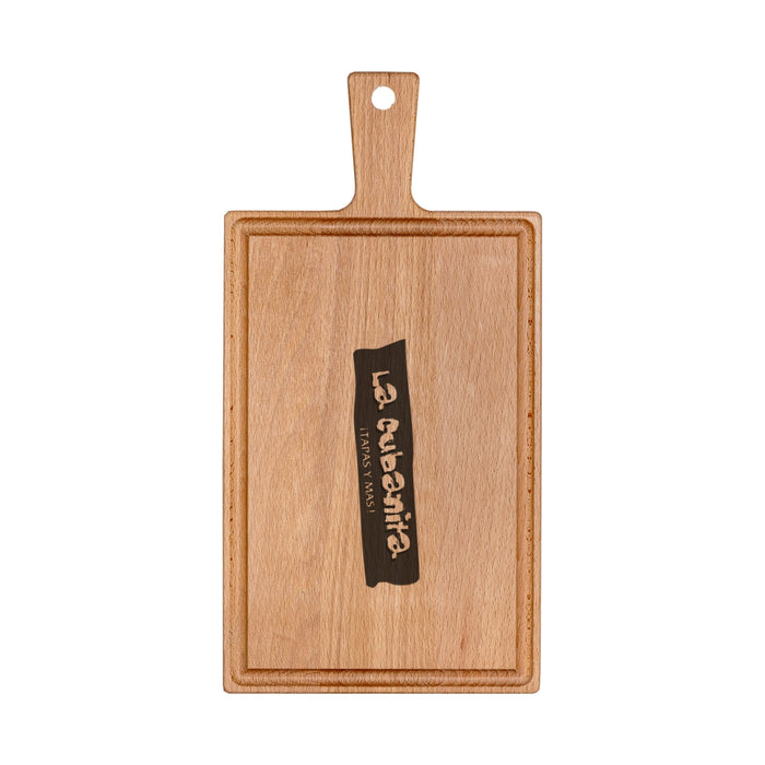 Plank met handvat beuken 33x16 cm