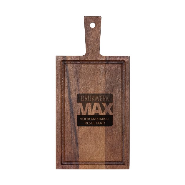 Plank met handvat walnoot 33x16 cm