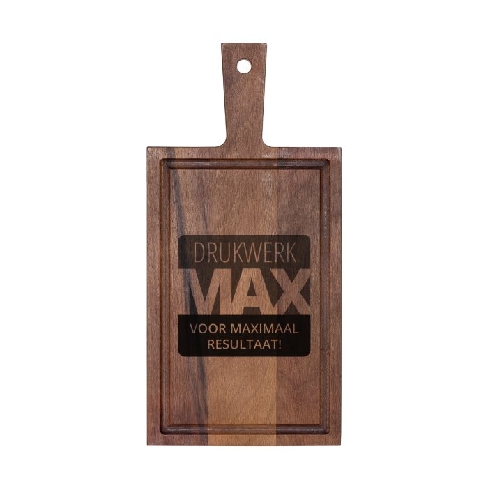 <tc>Cutting board</tc> with handle walnut 33x16 cm