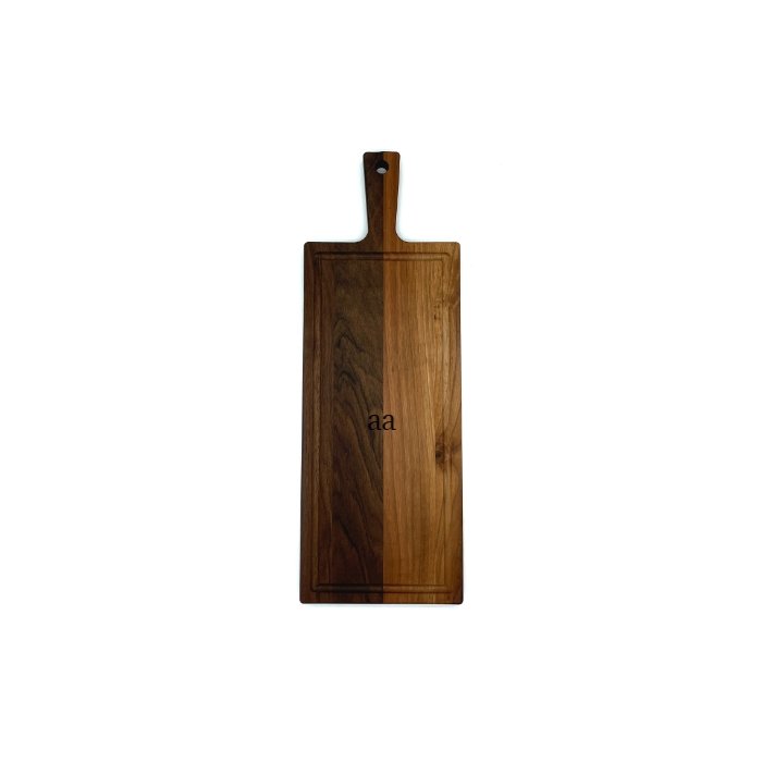 Plank met handvat walnoot 48x17 cm